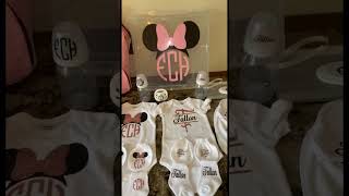 Custom Minnie Set by me! Link in bio! #smallbusiness #trending #mickeymouse #pink #custom #baby #fyp