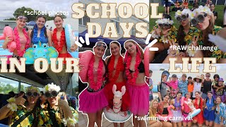 HIGH SCHOOL DAYS IN OUR LIFE! *swimming carnival, school photos, RAW challenge!