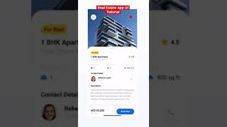 Real Estate App UI design in Adobe Xd #Shorts #AdobeXD