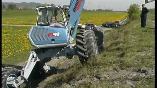 Fahren am Hang - Driving on a slope Menzi Muck A91 4x4plus