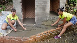 Build concrete floors - How To Building Toilet (WC) System With Septic Tank, Build Front Yard