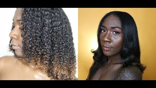 CURLY TO STRAIGHT HAIR ROUTINE