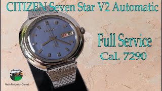 Vintage Citizen Seven Star V2 Automatic Watch Service