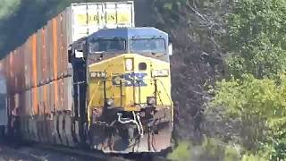 CSX westbound stack train in Amsterdam NY