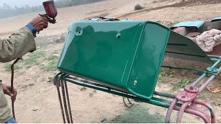 Restore tractor sho alghazi fiat green paint