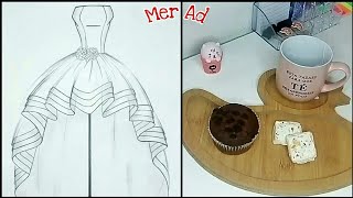 Free online Fashion designing course class1// How to draw a dress//رسم سهل