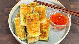 SUPER Easy Crispy Zucchini Rice Paper Recipe | 초간단 바삭한 애호박 요리 ✨