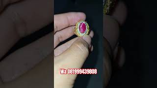 Ruby burma merah putih windusara ring perak cakrawaka bali berat 6crt wa 081999439808