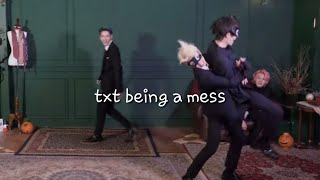 txt being a mess on variety shows