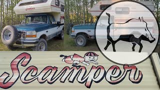 Old School Overlander - 1994 OBS Ford F250 & 1983 Scamper Truck Camper Cheap RV Living