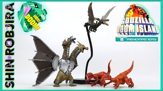 Trendmasters Godzilla Doom Island: Mecha King Ghidorah vs. Pteranodon & Velociraptors | Set Review