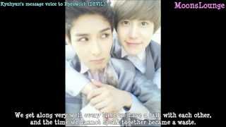 [ENG-SUB] Kyuhyun's special voice message to Ryeowook [Super Junior''s DEVIL-album]