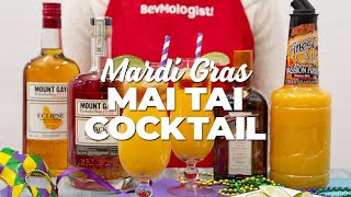 Mardi Gras Mai Tai Cocktail