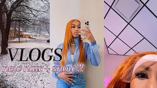 VLOGS: STARTING THE NEW YEAR OFF GINGER + SNOW FOR THE FIRST TIME IN YEARS!!