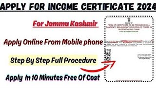 How to apply for Income certificate online in 2024// Income certificate kaisai banayai