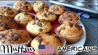 Muffins américains aux pépites de chocolat - Léa cooking