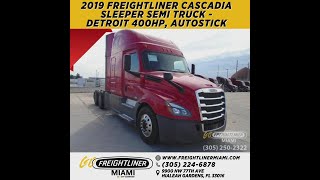 2019 Freightliner Cascadia Sleeper Semi Truck-Detroit 400HP, Autostick