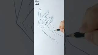 How to Draw a Hand// Drawing for beginners #Art. #Tutorial. #shorts