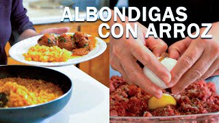 Albóndigas acompañadas de Arroz Mexicano | A la mesa