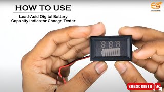 Lead-Acid Digital Battery Capacity Indicator Charge Tester 12V-60V DC Voltmeter