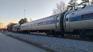 Amtrak 203: Ashland Virginia heading southbound moving pretty fast on evening of 3/10/11...