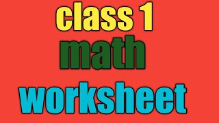 class 1 math/word problem/worksheet @kids_study_corner