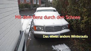 Durch den Schnee mit dem Benz - Mercedes W126 im Wintereinsatz