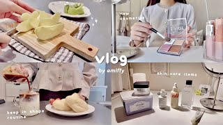 office woker’s daily vlog｜Improve myself routine🏃‍♀️GRWM, low-calorie recipes🍳, skin care