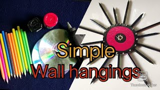 Wall hangings | old CD and old pens | craft work