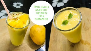 🍋🍋Two Easy Mango Drinks 🍋🍋 Summer Special🍋🍋Mango Lassi 🍋🍋 Mango Milkshake