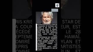 "Kris Kristofferson : Légende de la Country et Acteur Récompensé, s'éteint à 88 ans"