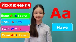 Гласная А. Исключения из правил чтения в английском языке