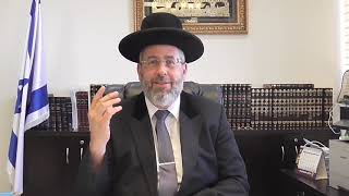 Address To The RAA by The Chief Ashkenazic Rabbi of Israel