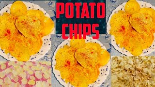 Potato Chips Without Alum||Sun dried potato chips||Monika's kitchen Recipes#holispecialrecipes