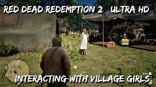 Interaction With Village Girls Red Dead Redemption 2 Ultra HD Gameplay