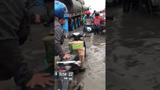 Banjir rob kawasan pelabuhan semarang