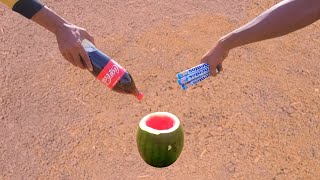 Eksperimen Coca Cola, Mentos dan Semangka