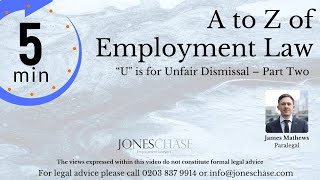 nes Chase Employment Lawyers - "U" is for Unfair Dismissal – Part Two