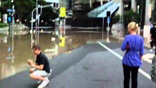 Brisbane Floods Eagle Street Pier area