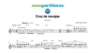 Partitura "Cruz de navajas" Mecano