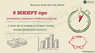 "5 минут", выпуск #23: о влиянии точки зрения на технику и логику финансового анализа