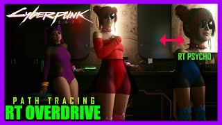 Cyberpunk 2077 RT Psycho Vs RT OVERDRIVE With 'Us Cracks' Scene