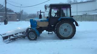 1 марта. Уборка снега трактором Беларус 80.1 Belarus