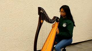 Arabella Ayen on harp [Isle of Man]