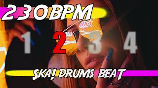 ✅ 230 BPM Ska Drums Beat 🥁 Ten minutes of backing track