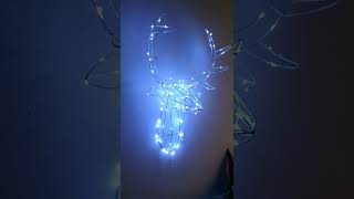 70cm Outdoor Light Up Reindeer Head Christmas Decoration with Twinkling Ice White LEDs