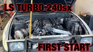 LS SWAPPED TURBO 240SX... START UP... PLUS DSM PARTS GOING ON!