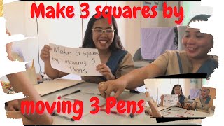 Make 3 squares by moving 3 pens #challenge | Teacher Arci_14