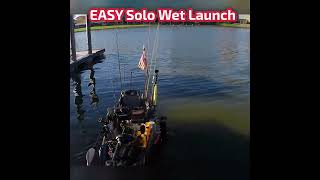 Kayak - EASY Wet launch #shorts #kayakfishing #fishing #bass #kayak #diy