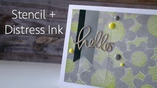 Simon Says Stamp Stencil with Distress Inks